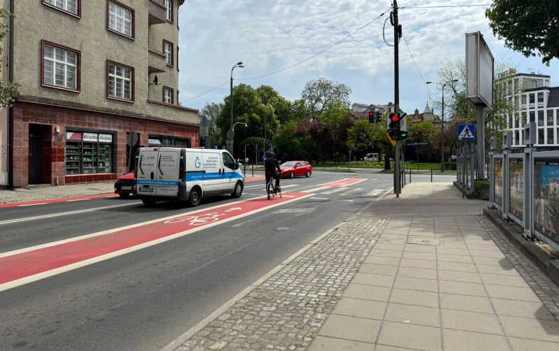 3/4 Oznakowanie na ul. Dąbrowskiego w Gorzowie