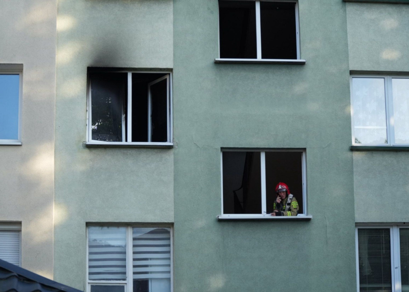 1/7 Pożar kuchni w bloku na Sikorskiego