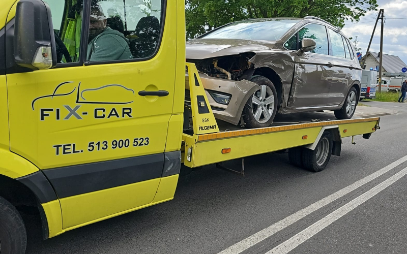 4/6 Wypadek w Kłodawie. Zderzenie Hyundaia i Volkswagena
