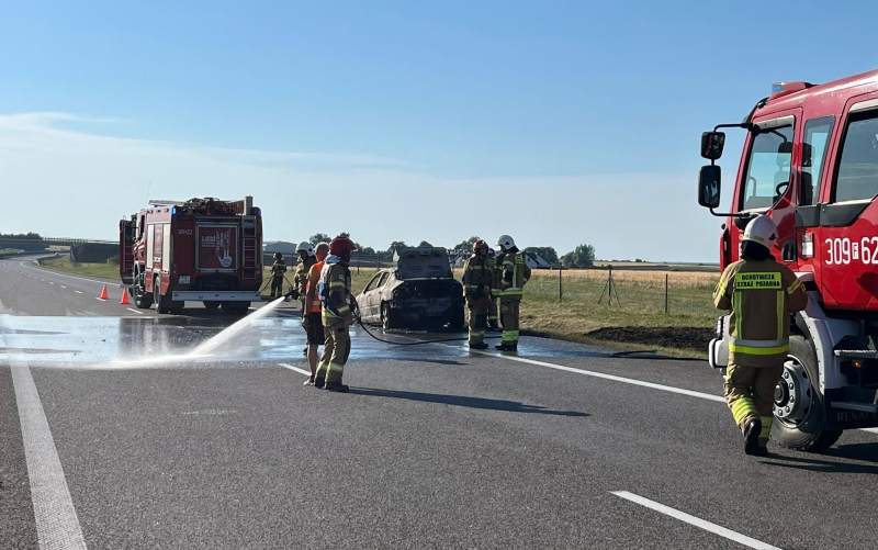 3/12 Pożar Peugeota na S3 