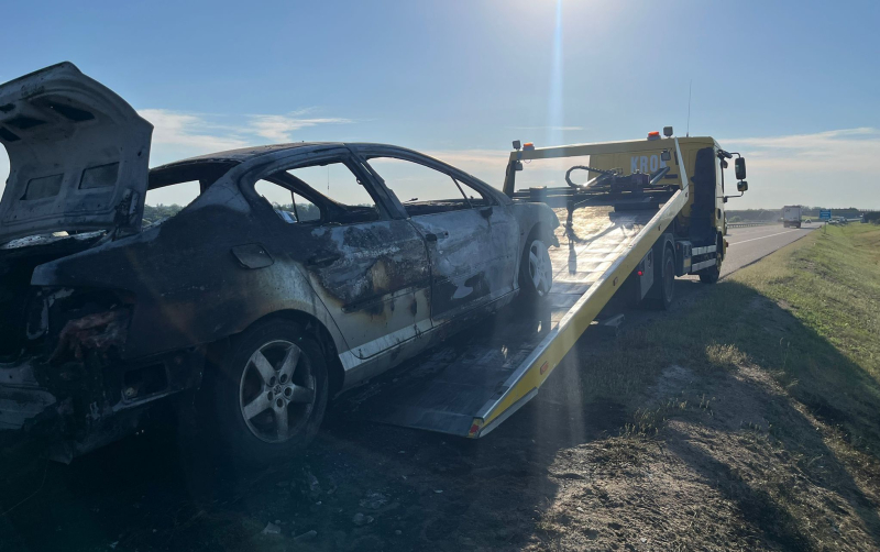 5/12 Pożar Peugeota na S3 