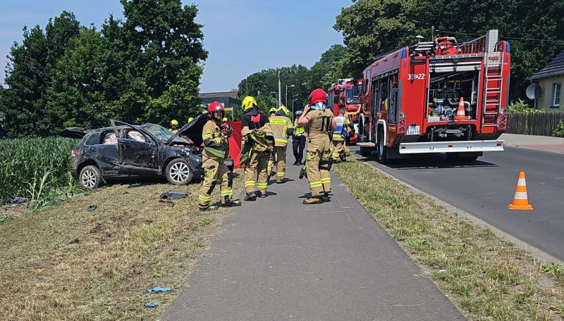 1/8 Wypadek w Wojcieszycach koło Gorzowa