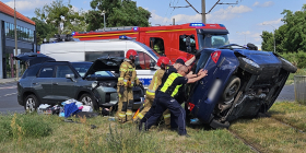 Zderzenie Renault i KGM na Al. 11 Listopada