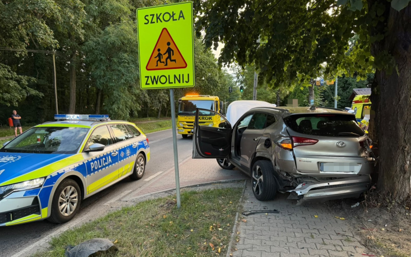 5/9 Zderzenie Hyundaia i radiowozu w Janczewie