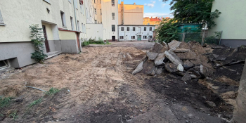 Remont podwórka przy Krzywoustego i Chrobrego