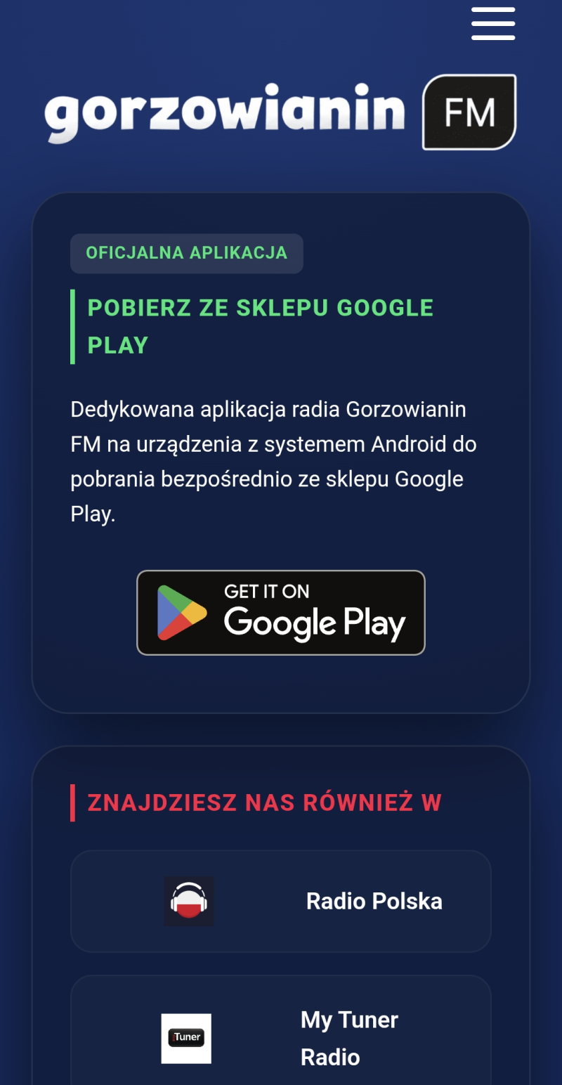 5/6 Aplikacja gorzowianin.com: Pierwsze cyfrowe radio w Gorzowie i narzędzie do zgłaszania usterek