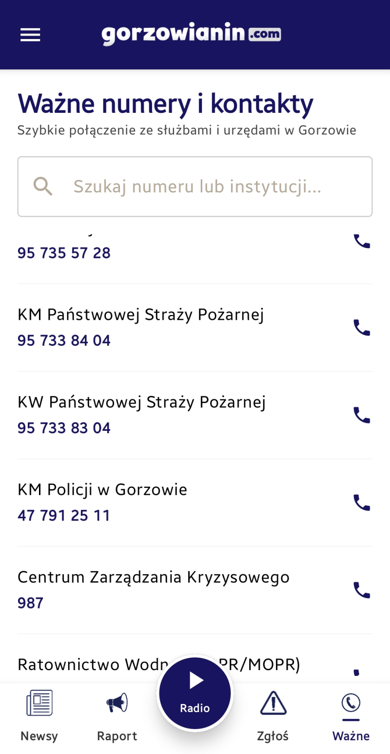 6/6 Aplikacja gorzowianin.com: Pierwsze cyfrowe radio w Gorzowie i narzędzie do zgłaszania usterek