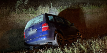 Pijany kierowca Volkswagena wjechał do rowu