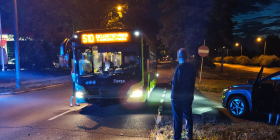 Zderzenie Hyundaia i autobusu MZK na Al. 11 Listopada
