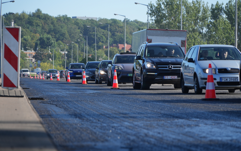 4/10 Remont mostu Lubuskiego. Kierowcy utknęli w korkach