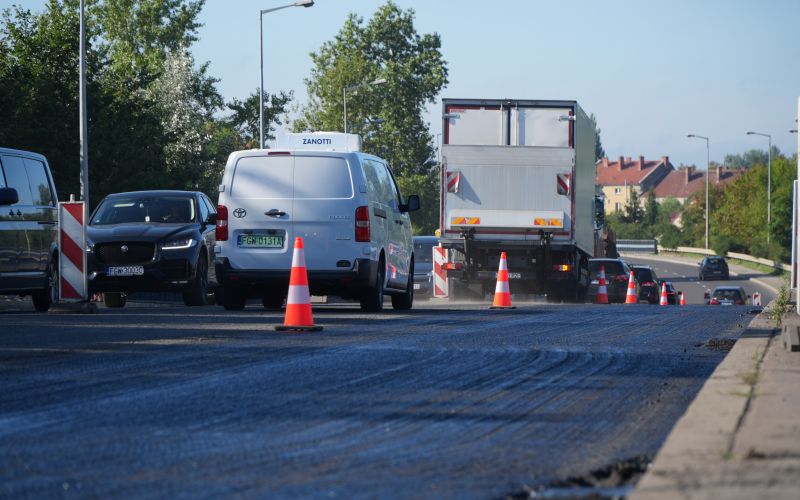5/10 Remont mostu Lubuskiego. Kierowcy utknęli w korkach