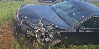 Zderzenie Volkswagena i BMW na starej trójce