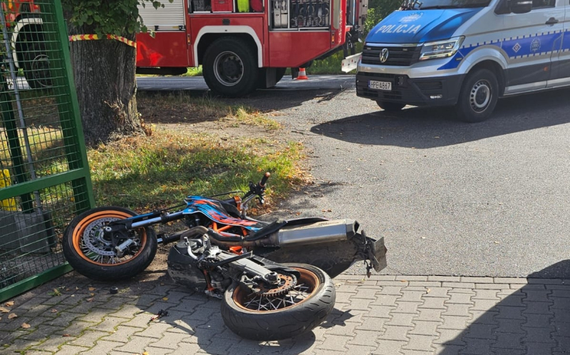 1/4 Wypadek na Walczaka. Zderzenie motocyklisty i Skody