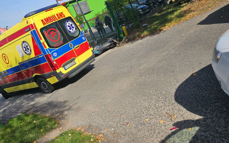 2/4 Wypadek na Walczaka. Zderzenie motocyklisty i Skody
