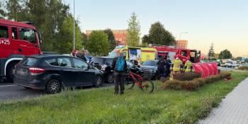 Wypadek na Dekerta w Gorzowie. Zderzenie trzech aut