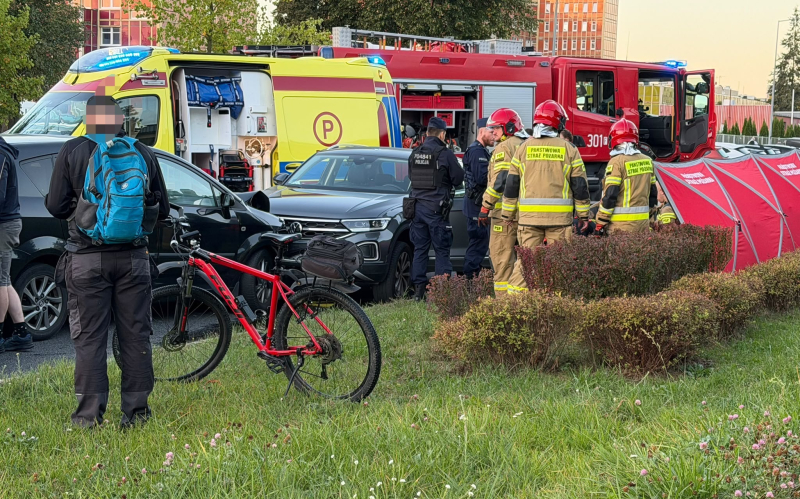 3/3 Wypadek na Dekerta w Gorzowie. Kierowca Volkswagena był reanimowany