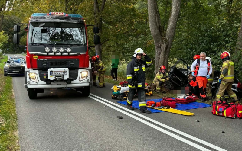 2/5 Czołówka Audi i Iveco koło Przyłęgu