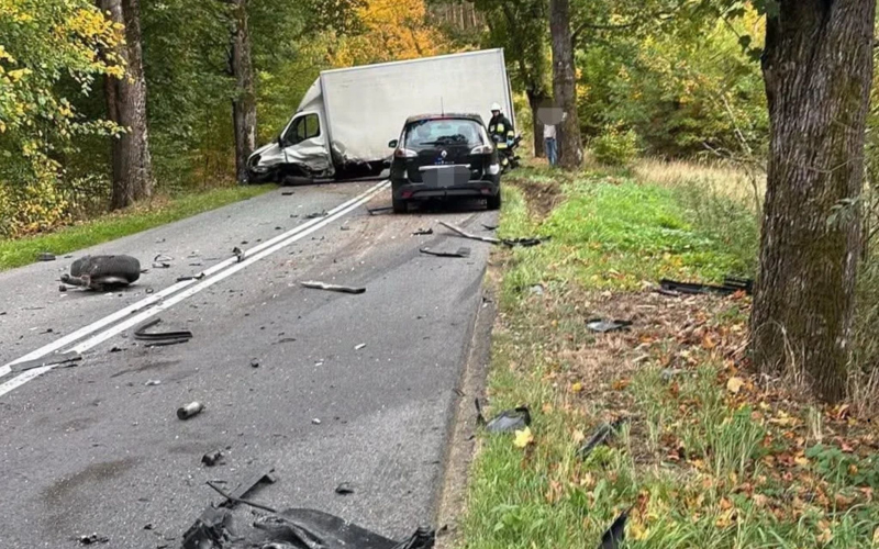 3/5 Czołówka Audi i Iveco koło Przyłęgu