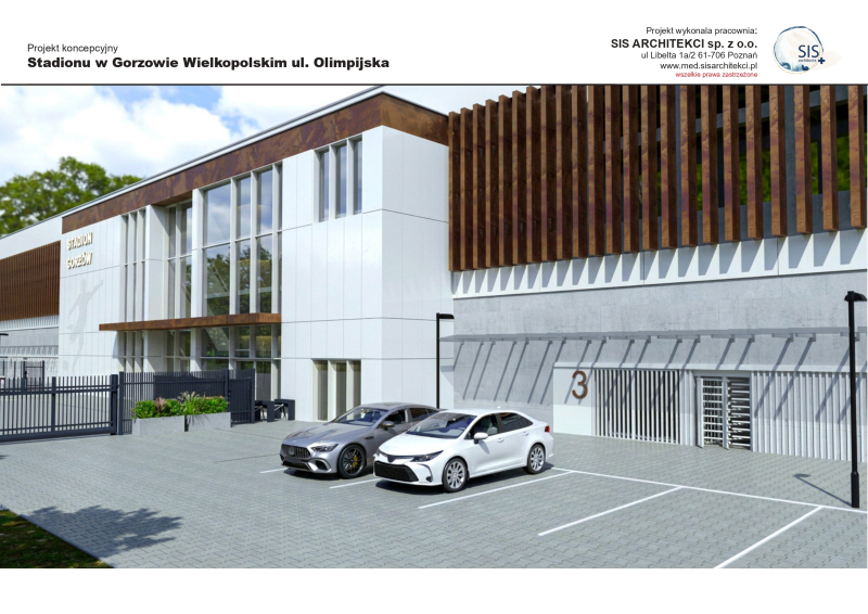 3/4 Projekt koncepcyjny stadionu piłkarskiego przy ul. Olimpijskiej w Gorzowie