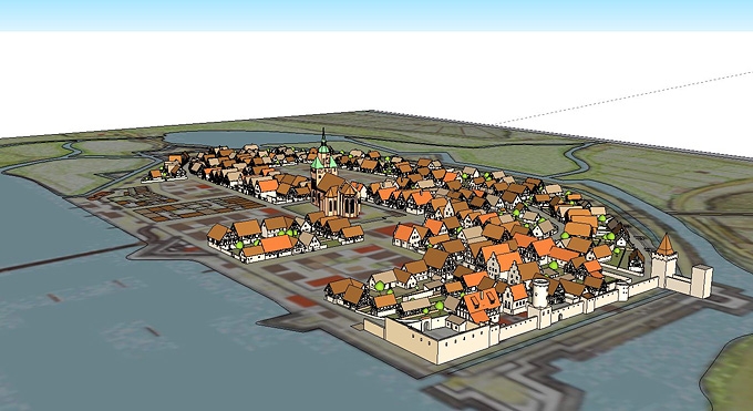 8/13 Gorzów: Projekt makiety Gorzowa z pierwszej połowy XVII w.