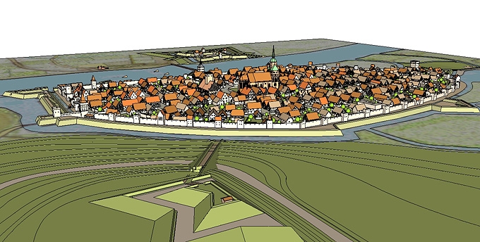 12/13 Gorzów: Projekt makiety Gorzowa z pierwszej połowy XVII w.