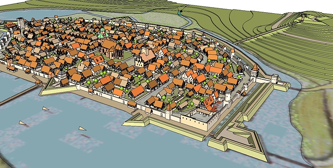 13/13 Gorzów: Projekt makiety Gorzowa z pierwszej połowy XVII w.