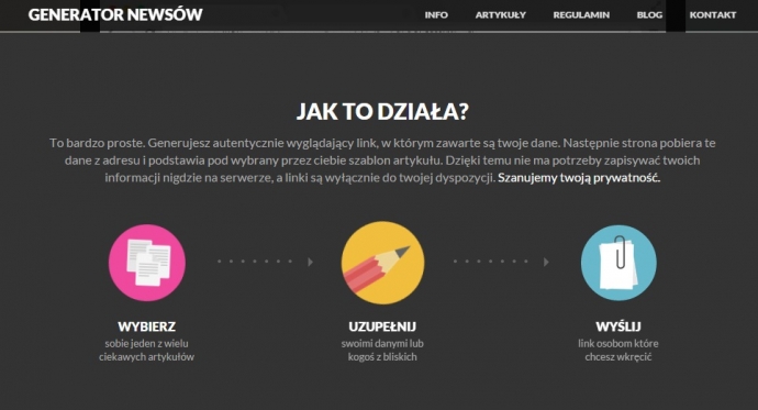 3/7 Generator Newsów, czyli fałszywe artykuły