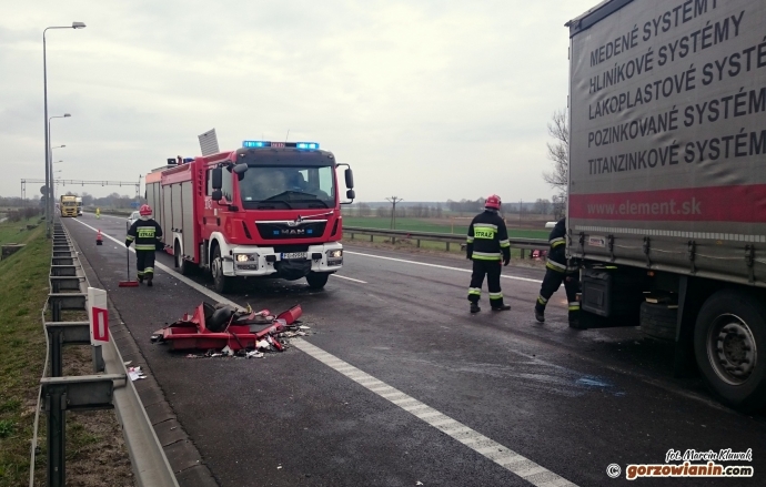 4/11 Zderzenie dwóch ciężarówek na S3