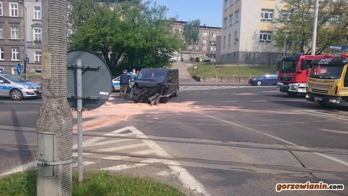 5/6 Zderzenie dwóch aut na skrzyżowaniu Sikorskiego z Jancarza