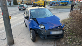 Zderzenie Daewoo Matiza z autobusem MZK Gorzów