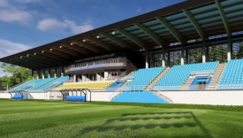 modernizacja stadionu piłkarskiego Gorzów ulica Olimpijska nowa wizualizacja 2026 trybuna zachodnia Stilon Gorzów Warta Gorzów projekt stadionu Gorzów