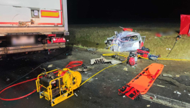 tragiczny wypadek na starej trójce Gorzów Myślibórz karambol ciężarówek i osobówki