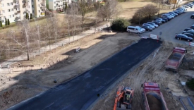 Tymczasowy parking osiedle Piaski Gorzów przy ulicy Kuratowskiej oraz nowe zatoki parkingowe wzdłuż ulicy Kazimierza Wielkiego Budowa północnej obwodnicy Gorzowa