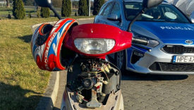 zatrzymanie pijanego 24-latka na niesprawnym motorowerze bez świateł stare kurowo policja drogowa powiat strzelecko-drezdenecki motorowerzysta