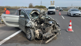 Wypadek na drodze ekspresowej S3 w Gorzowie zderzenie samochodu Kia z busem między węzłami Gorzów Północ i Gorzów Zachód utrudnienia S3