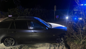 pijany kierowca BMW uderzył w przepust na skrzyżowaniu w Karninie koło Gorzowa próbując uniknąć kontroli policyjnej patrolu z Gorzowa w nocy 2026 roku