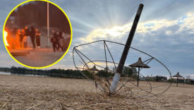 Namierzyli wandali z plaży w Karninie. 18-latek odpowie za spalenie parasola