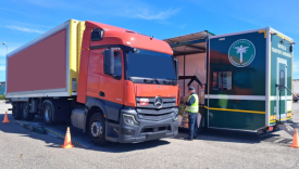 kontrola ciężarówek przez Wojewódzki Inspektorat Transportu Drogowego w Gorzowie stan techniczny pojazdów dowożących towar do marketów kwiecień 2026