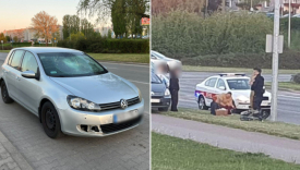 Kierujący Volkswagenem potrącił rowerzystkę. Na pomoc ruszyli strażacy