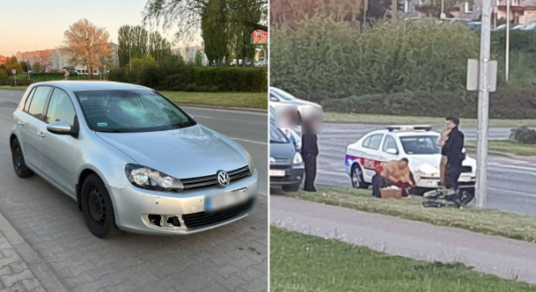 Kierujący Volkswagenem potrącił rowerzystkę. Na pomoc ruszyli strażacy