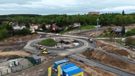 Budowa północnej obwodnicy Gorzowa prace drogowe przy rondzie Barlineckim 2026 Gorzów