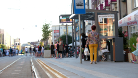 przystanek Welniany Rynek Gorzow zmiana nazwy na Stary Rynek linie tramwajowe 1 3 4