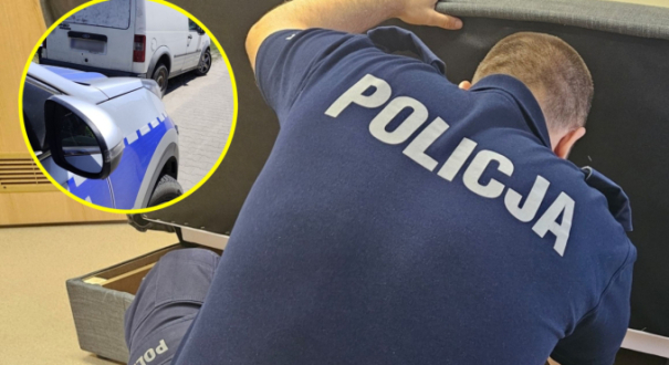 zatrzymanie złodzieja samochodu dostawczego przez policjantów z Dobiegniewa odzyskany przez policję skradziony bus dostawczy Dobiegniew