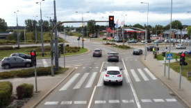 System kamer RedLight rondo Santockie Gorzów rejestrujący przejazd kierowców na czerwonym świetle