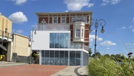 Przebudowa i rozbudowa zabytkowej willi Herzoga przy ulicy Nadbrzeżnej w Gorzowie nowoczesny hotel i restauracja wizualizacja projektu 2026
