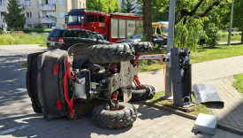 wypadek Dowgielewiczowej Gorzów wypadek na quadzie Gorzów szlaban straż pożarna Gorzów policja Gorzów