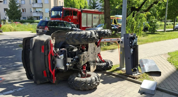 wypadek Dowgielewiczowej Gorzów wypadek na quadzie Gorzów szlaban straż pożarna Gorzów policja Gorzów