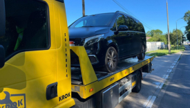 zatrzymanie karawanu Gorzów policja Podmiejska kontrola drogowa Gorzów Mercedes karawan zakład pogrzebowy Gorzów jazda bez uprawnień Podmiejska Gorzów
