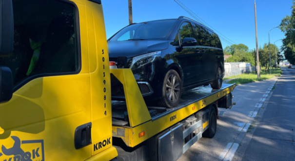 zatrzymanie karawanu Gorzów policja Podmiejska kontrola drogowa Gorzów Mercedes karawan zakład pogrzebowy Gorzów jazda bez uprawnień Podmiejska Gorzów