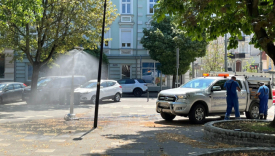 kurtyny wodne w Gorzowie chłodzą mieszkańców podczas fali ekstremalnych upałów na Kwadracie
